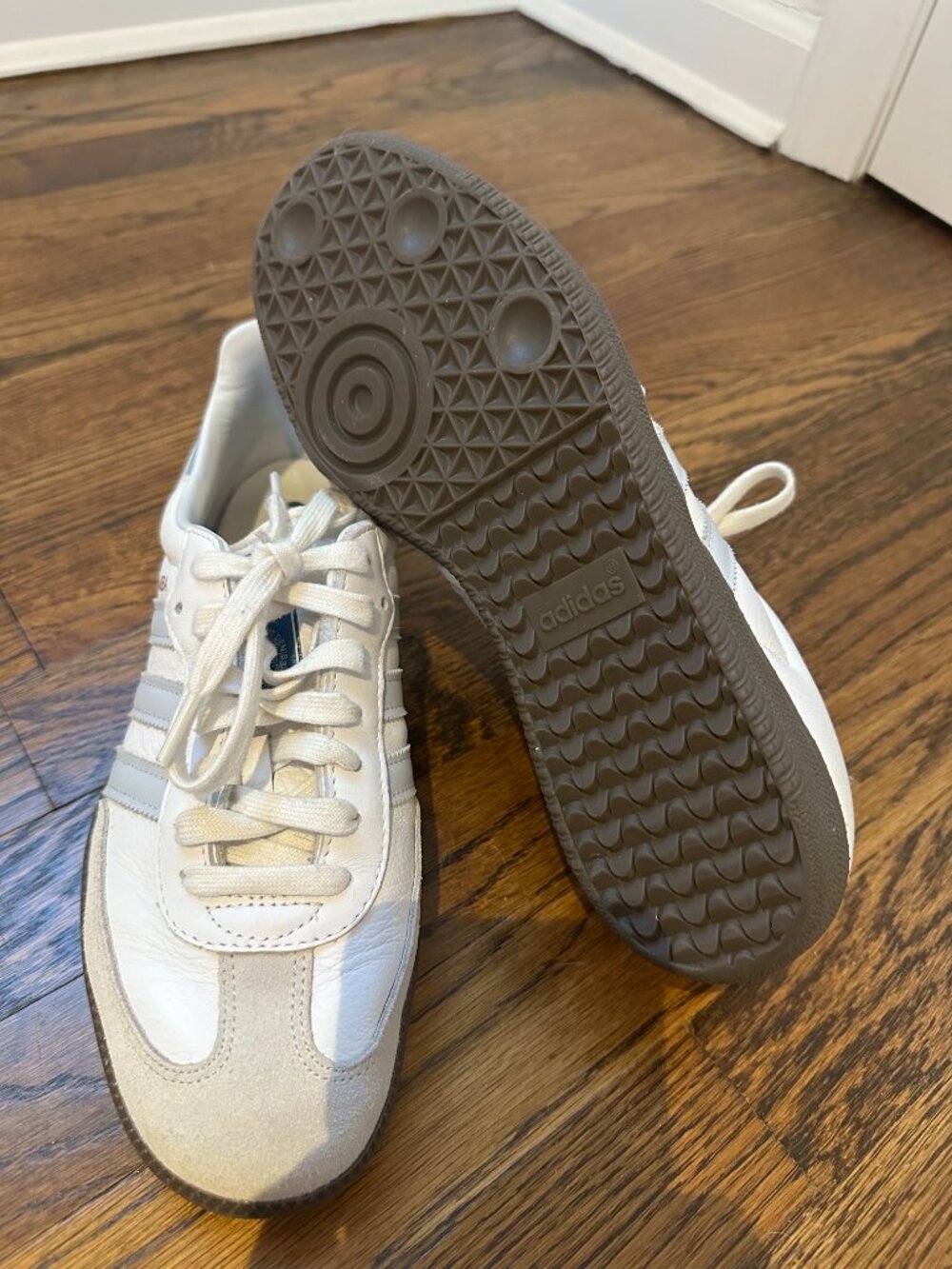 adidas SAMBA OG Sneakers in White-Halo Blue - Picture 12 of 13